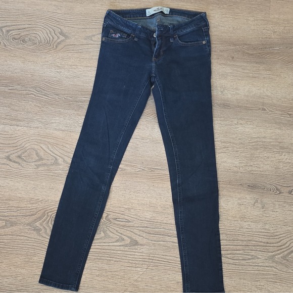 Hollister Denim - Hollister Women's Dark Wash Skinny Jeans Size 24 Low Rise Blue Denim